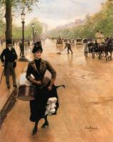 Jean Beraud - La Modiste Sur Les Champs Elysees